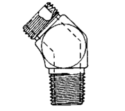 45° ORS/Male NPTF Adapter