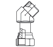 45° ORS/ORS Female Adapter