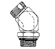 45° ORS/SAE O-Ring Boss (adj.) Adapter