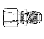 Internal Pipe/37° Flare Bulkhead