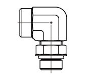 90° Female SAE O-Ring Boss/Adjustable SAE O-Ring Boss Male