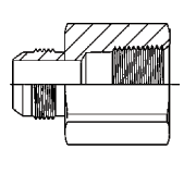 Pipe NPT to SAE 37° Flare Female Connector